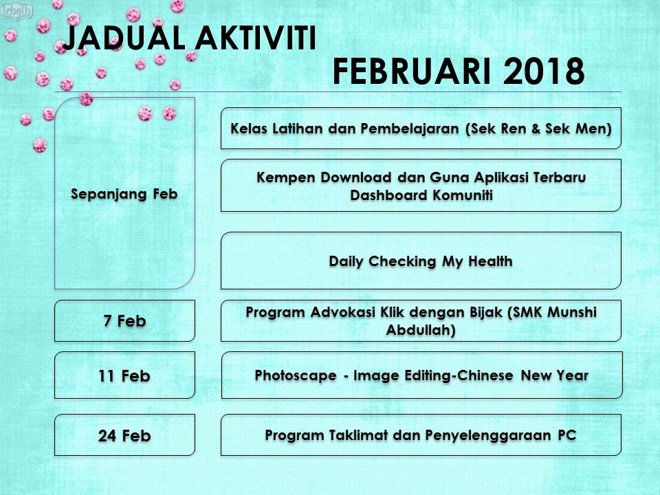 Jadual Aktiviti Feb18