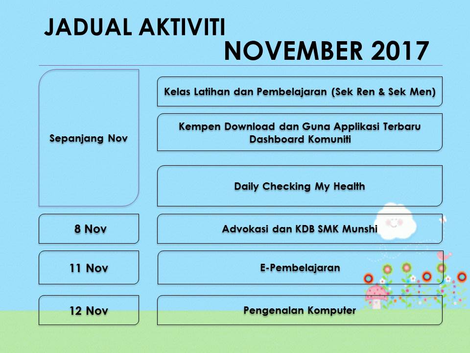 Jadual Aktiviti Nov 1