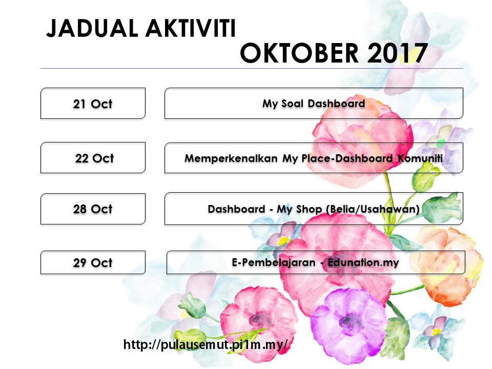 Jadual Aktiviti Okt 2