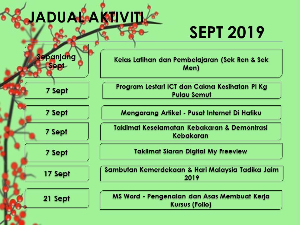 Jadual Aktiviti Sept2019